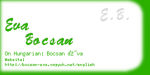 eva bocsan business card